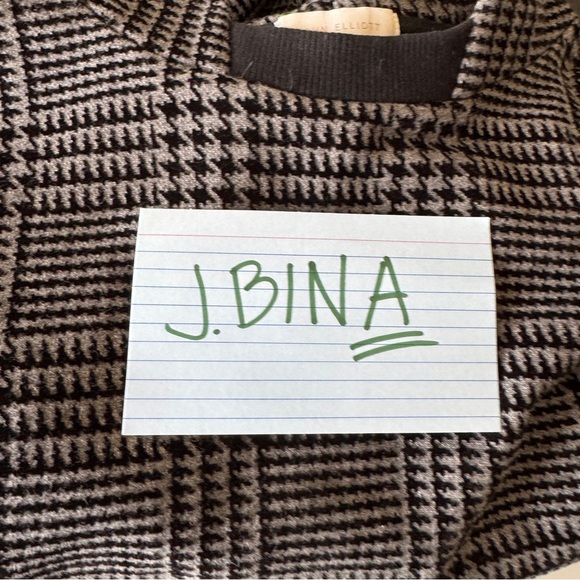 John Elliott Hoodie Black White Plaid Houndstooth Cropped Sweatshirt - Picture 12 of 12